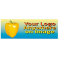 Yellow Bell Pepper Panoramic Photo Badge/Button w/ Metal Pin (1.625" x 4.625")
